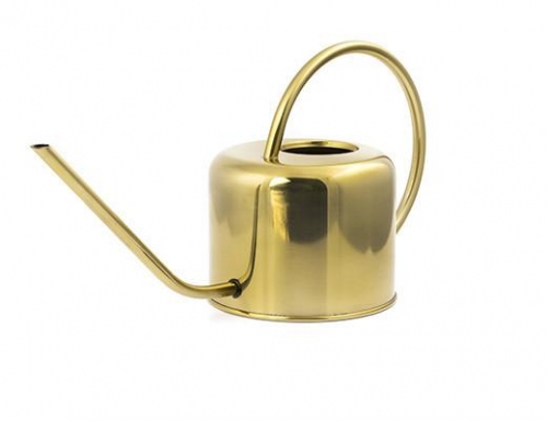 Vintage Gießkanne Retro-Design Gold aus Edelstahl (1,2 Liter)