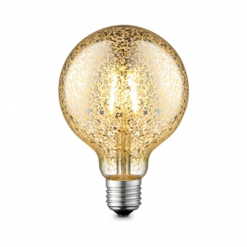 LED Deko-Glühbirne Gold Silber gescheckt festlich 4 Watt E27 dimmbar
